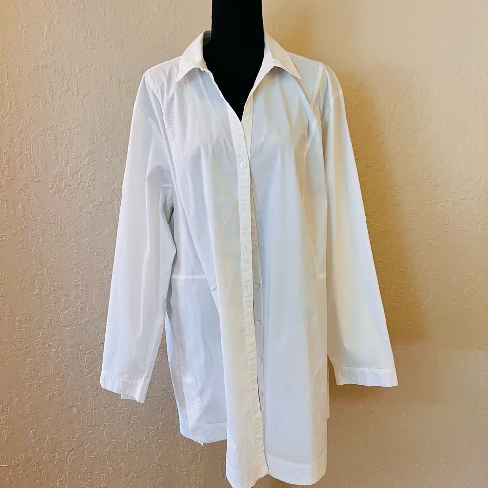 J. Jill White Shirt Collection Button-Front Top